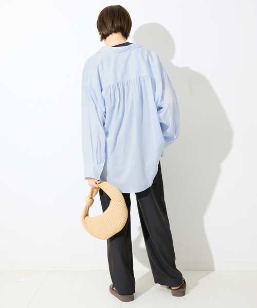 ブラウス シャツ シアーコットンギャザースリーブシャツ レディース SLOBE IENA｜シアーコットンギャザースリーブシャツ | Rakuten