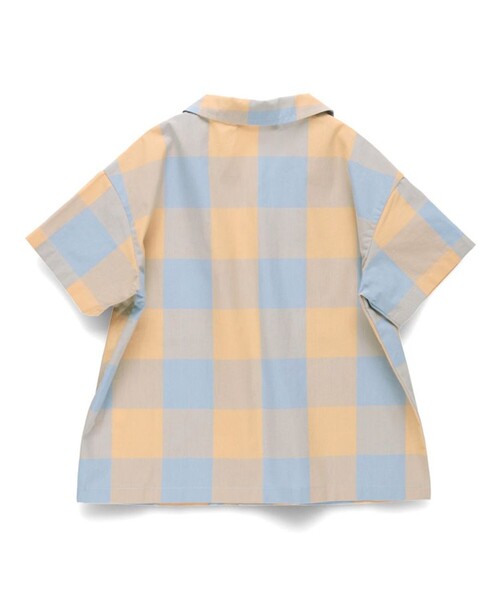 BRANSHES（ブランシェス）の「【おそろい/綿100％】ブロックチェック半袖シャツ（シャツ/ブラウス・キッズ・ピンク/グリーン・90/100/120/150/130/140/110）」の14枚目の写真