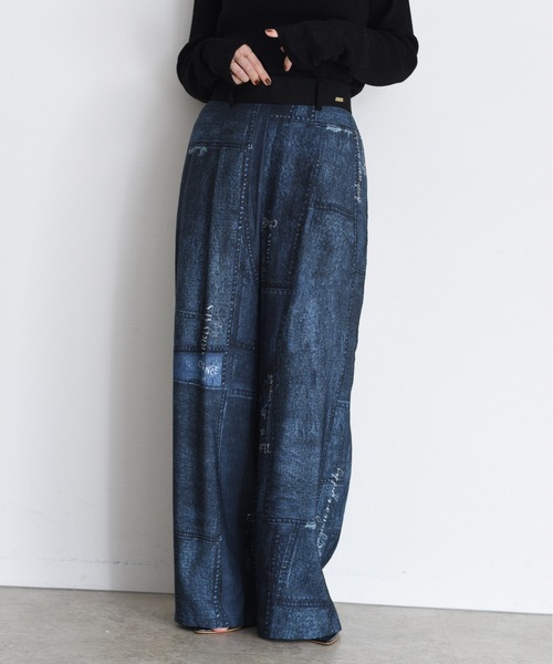 パッチワークデニムpt タックパンツ Eimee Law│Eimee Law & LHELBIE