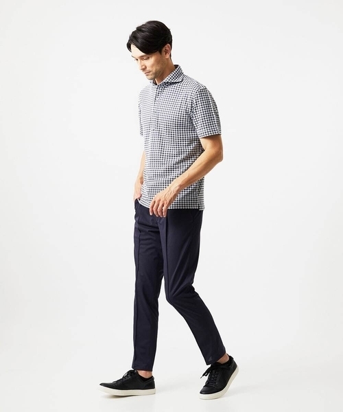 MICHEL KLEIN HOMME (ミッシェルクランオム)の「千鳥柄ジャガード半袖ポロシャツ(ポロシャツ・メンズ・ライトグレー/ネイビー/ダークグレー・MEDIUM/LARGE/X-LARGE)」の13枚目の写真