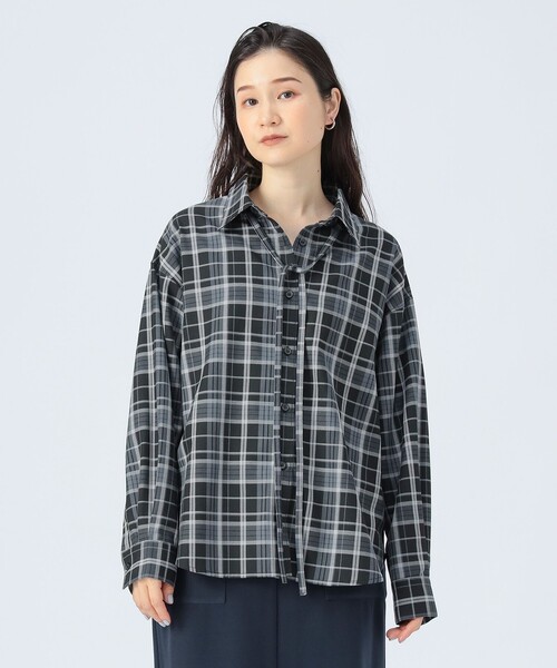 HYKE チェック柄 長袖ボウタイシャツ HYKE チェック柄 長袖ボウタイシャツ HYKE チェック柄 長袖ボウタイシャツ