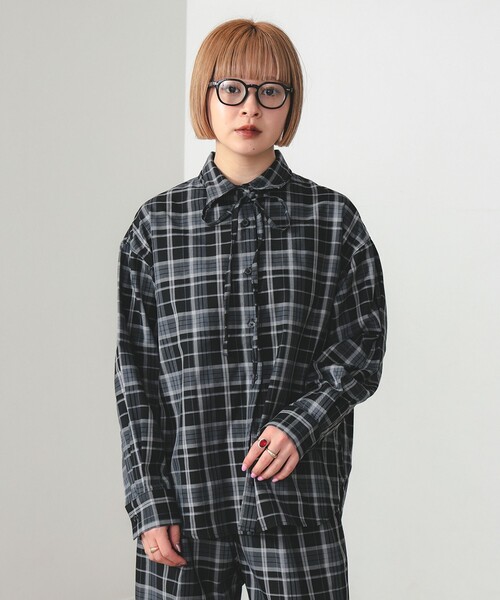 セール】細ボウタイ チェック シャツ（シャツ/ブラウス）｜BEAMS HEART