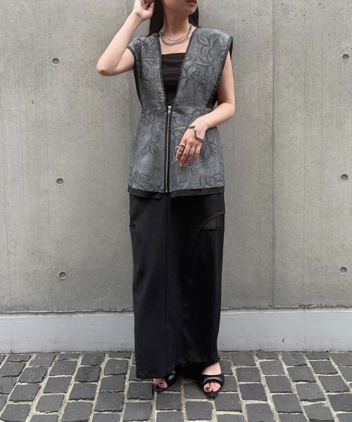 新品未使用　BUSTIER AND T-SHIRT ブラック　ビスチェ付き SLY チューブトップ ベアトップ FRONT ZIP TIDY BUSTIER