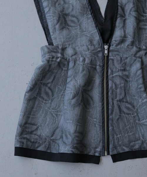 【SALE】&g'aime アンジェム　リーフエンボスビスチェ　980-66207 &g'aime】リーフエンボスビスチェ Leaf-Embossed Bustier