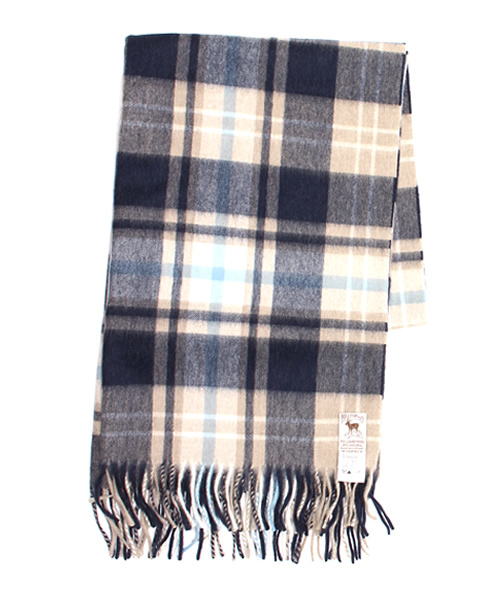 Hilltop（ヒルトップ）の「【HILLTOP/ヒルトップ】 PERTH チェックストール#（マフラー・レディース・グリーン/ネイビー/レッド/チャコールグレー/ベージュ/レッド系その他・FREE）」の3枚目の写真