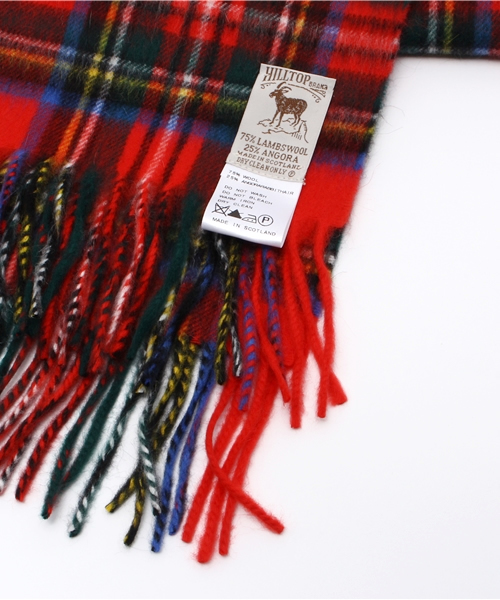 Hilltop（ヒルトップ）の「【HILLTOP/ヒルトップ】 PERTH チェックストール#（マフラー・レディース・グリーン/ネイビー/レッド/チャコールグレー/ベージュ/レッド系その他・FREE）」の7枚目の写真