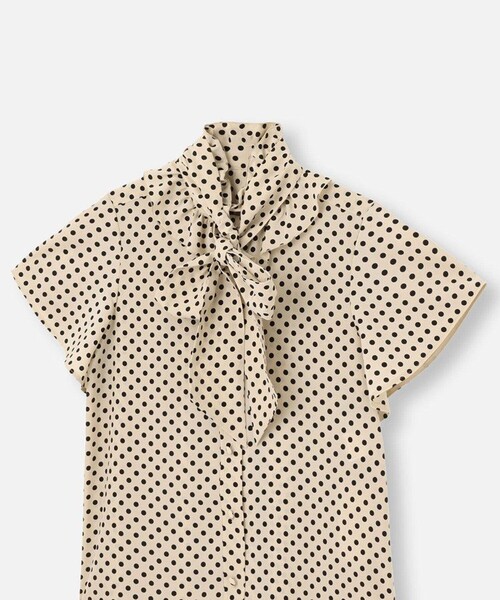 ◇ 【LOULOU WILLOUGHBY】デシンドットフレアスリーブブラウス（シャツ