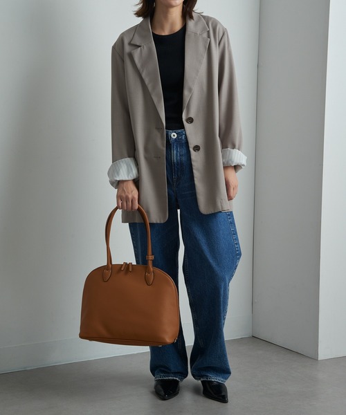 ＆MyuQ（アンドミューク）の「【＆MyuQ】THALLO ロングハンドルボストンバッグ トートバッグ（ボストンバッグ・レディース・キャメル/ブラック・FREE）」の19枚目の写真