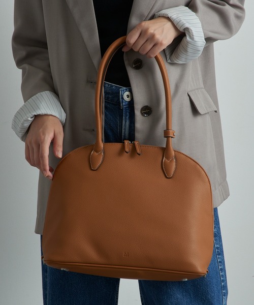 ＆MyuQ（アンドミューク）の「【＆MyuQ】THALLO ロングハンドルボストンバッグ トートバッグ（ボストンバッグ・レディース・キャメル/ブラック・FREE）」の13枚目の写真