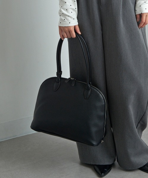 ＆MyuQ（アンドミューク）の「【＆MyuQ】THALLO ロングハンドルボストンバッグ トートバッグ（ボストンバッグ・レディース・キャメル/ブラック・FREE）」の21枚目の写真