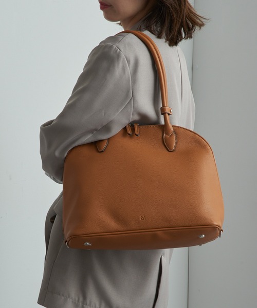 ＆MyuQ（アンドミューク）の「【＆MyuQ】THALLO ロングハンドルボストンバッグ トートバッグ（ボストンバッグ・レディース・キャメル/ブラック・FREE）」の10枚目の写真