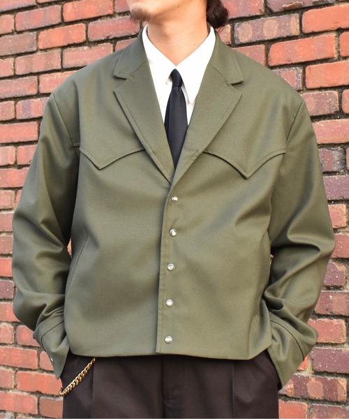 Noen（ノエン）の「ウエスタンテーラードジャケット（テーラードジャケット・メンズ・グリーン/ブラック・MEDIUM/LARGE）」の2枚目の写真