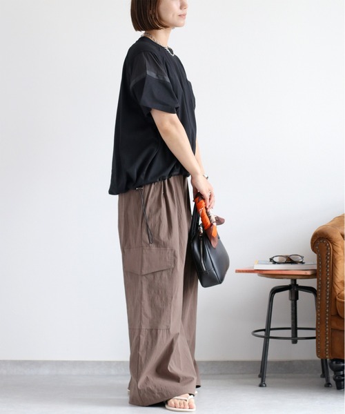 cepo(セポ)の「シアー切替 スソドロストポケットTee 2(Tシャツ/カットソー・レディース・ブラック/オフホワイト/カーキ・M)」の20枚目の写真