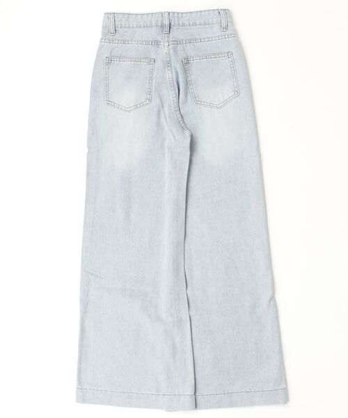 【美品】unminou ウエストフリルデニムパンツ　グレー　完売品 セール】ウエストフリルデニムパンツ（デニムパンツ）｜TITTY&CO