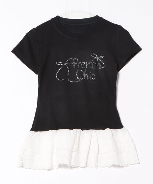 Ritzy(リッツィー)の「刺繍レース配色 Tシャツ/カットソー(Tシャツ/カットソー・レディース・ブラック・L/M)」の14枚目の写真