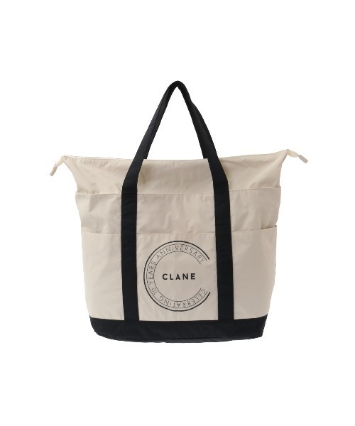CLANE（クラネ）の「10TH LOGO HUGE TOTE BAG（トートバッグ・レディース・アイボリー/チャコールグレー・FREE）」の14枚目の写真