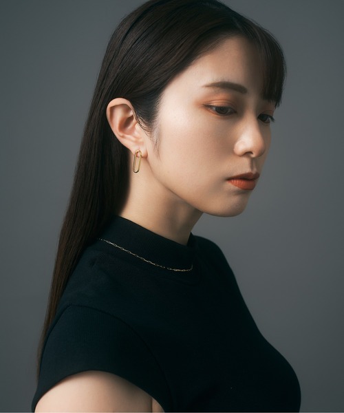 Jewel closet by L&Co.(ジュエルクローゼットバイエルアンドコー)の「K18 ロングラディアント ピアス(ピアス(両耳用)・レディース・イエローゴールド・FREE)」の6枚目の写真
