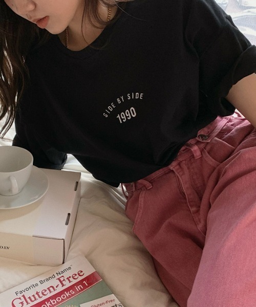 Vipoa(ヴィポア)の「フロントロゴプリントTEE(Tシャツ/カットソー・レディース・ホワイト/ブラック・FREE)」の7枚目の写真
