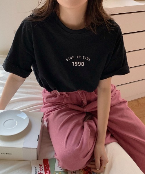 Vipoa(ヴィポア)の「フロントロゴプリントTEE(Tシャツ/カットソー・レディース・ホワイト/ブラック・FREE)」の6枚目の写真
