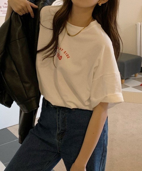 Vipoa(ヴィポア)の「フロントロゴプリントTEE(Tシャツ/カットソー・レディース・ホワイト/ブラック・FREE)」の10枚目の写真