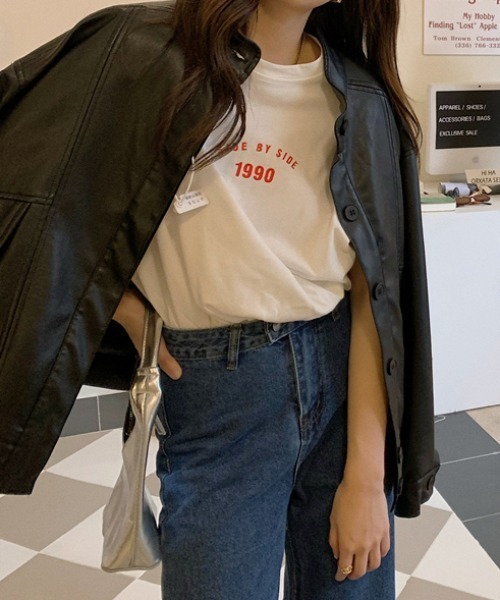 Vipoa(ヴィポア)の「フロントロゴプリントTEE(Tシャツ/カットソー・レディース・ホワイト/ブラック・FREE)」の12枚目の写真