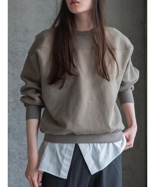 k3&co.（ケイスリーアンドコー）の「Squishy fleece top（スウェット・レディース・ブラック/ベージュ/ネイビー・ONE SIZE）」の15枚目の写真