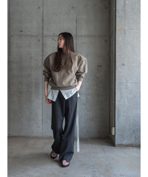 k3&co.（ケイスリーアンドコー）の「Squishy fleece top（スウェット・レディース・ブラック/ベージュ/ネイビー・ONE SIZE）」の17枚目の写真