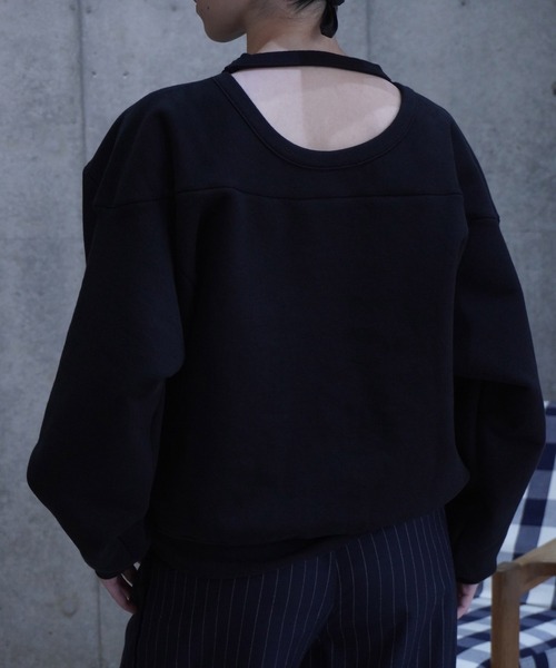 k3&co.（ケイスリーアンドコー）の「Squishy fleece top（スウェット・レディース・ブラック/ベージュ/ネイビー・ONE SIZE）」の12枚目の写真