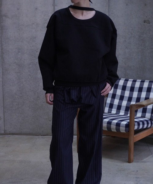 k3&co.（ケイスリーアンドコー）の「Squishy fleece top（スウェット・レディース・ブラック/ベージュ/ネイビー・ONE SIZE）」の10枚目の写真