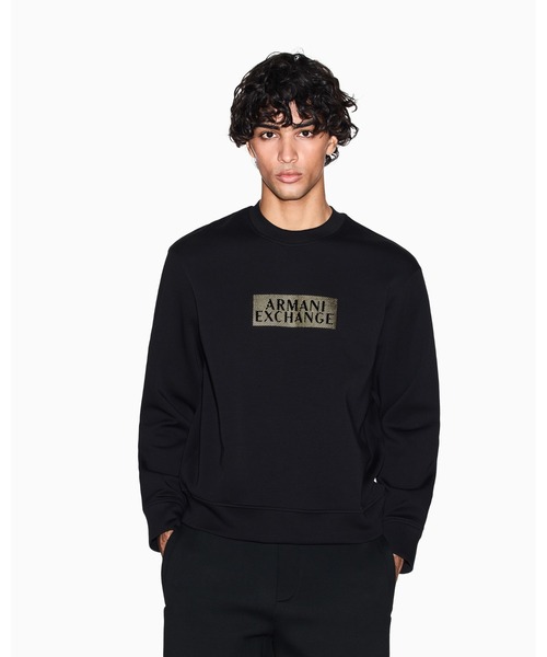 アルマーニエクスチェンジ　トレーナー　スウェット　ゴールド✖️ブラック A|X アルマーニ エクスチェンジ】ゴールドロゴ スウェットプル