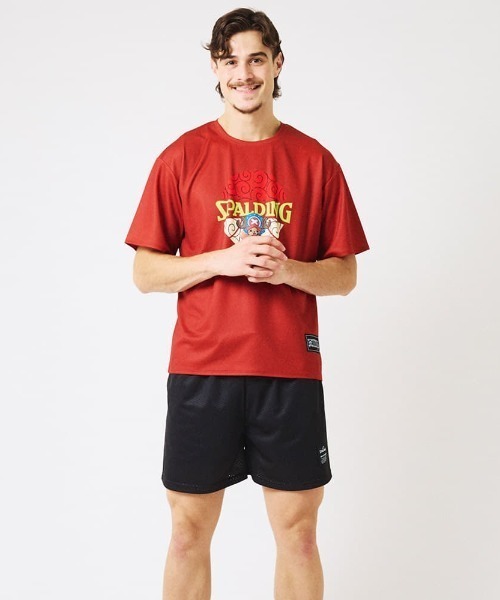 SPALDING（スポルディング）の「【SPALDING/スポルディング】Tシャツ ONE PIECE ヒトヒトの実 ボールプリント/吸水速乾機能・UVカット機能・アニメ半袖Tシャツ（Tシャツ/カットソー・メンズ・ブラック/ホワイト/レッド・MEDIUM/LARGE）」の3枚目の写真