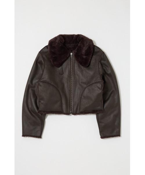 MOUSSY ブラウンファーコート REVER FAUX ファーコート（ブルゾン）｜MOUSSY（マウジー）の