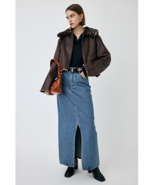 MOUSSY（マウジー）の「【25年AW新作】REVER FAUX ファーコート（ブルゾン・レディース・ブラウン系その他2/アイボリー/ブラック/ブラウン系その他・FREE）」の8枚目の写真