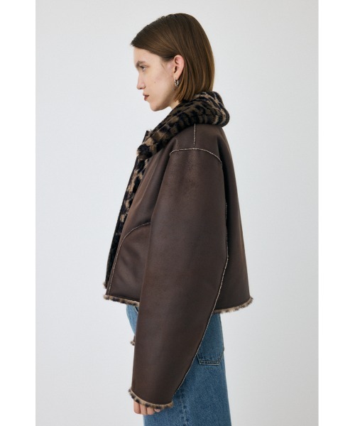 MOUSSY（マウジー）の「【25年AW新作】REVER FAUX ファーコート（ブルゾン・レディース・ブラウン系その他2/アイボリー/ブラック/ブラウン系その他・FREE）」の11枚目の写真