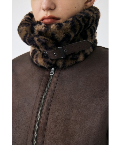 MOUSSY（マウジー）の「【25年AW新作】REVER FAUX ファーコート（ブルゾン・レディース・ブラウン系その他2/アイボリー/ブラック/ブラウン系その他・FREE）」の14枚目の写真