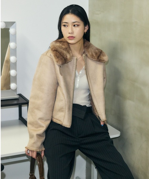 [新品未使用]2025新作 moussy REVER FAUX ファーコート 25年AW新作】REVER FAUX ファーコート（ブルゾン）｜MOUSSY