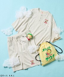 FREAK'S STORE（フリークスストア）の「COJI-COJI × SAUVENIR × FREAK'S STORE/コジコジ × サウベニア × フリークスストア 別注 オールナイトサウナ KANNAIGI/館内着/裏毛セットアップ/ナップサック付き（ルームウェア/パジャマ・メンズ）」