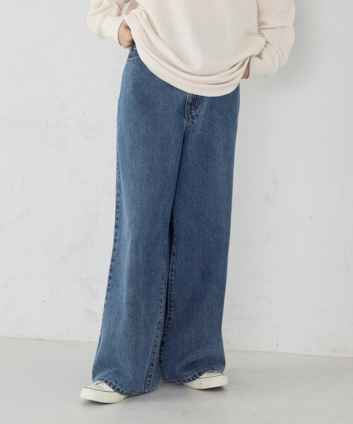 Purple&Yellow(パープルアンドイエロー)の「デニムワイドバギーパンツ(デニムパンツ・メンズ・インディゴブルー/ブラック・X-SMALL/SMALL/MEDIUM/LARGE)」の16枚目の写真