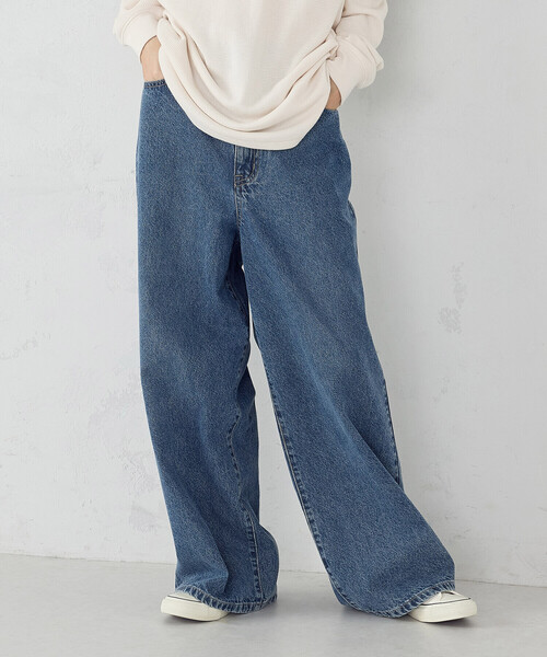 Purple&Yellow(パープルアンドイエロー)の「デニムワイドバギーパンツ(デニムパンツ・メンズ・インディゴブルー/ブラック・X-SMALL/SMALL/MEDIUM/LARGE)」の17枚目の写真