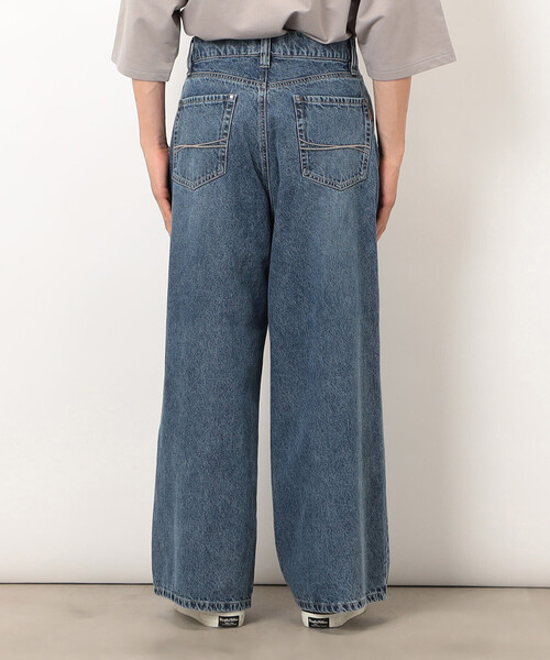 Purple&Yellow(パープルアンドイエロー)の「デニムワイドバギーパンツ(デニムパンツ・メンズ・インディゴブルー/ブラック・X-SMALL/SMALL/MEDIUM/LARGE)」の20枚目の写真