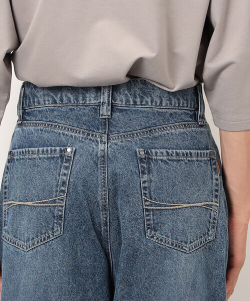 Purple&Yellow(パープルアンドイエロー)の「デニムワイドバギーパンツ(デニムパンツ・メンズ・インディゴブルー/ブラック・X-SMALL/SMALL/MEDIUM/LARGE)」の22枚目の写真