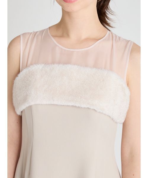 CELFORD（セルフォード）の「【HANAE MORI×CELFORDコラボ】ファードッキングフィット＆フレアドレス（ドレス・レディース・ブラック/サックスブルー/ライトベージュ・36/38）」の8枚目の写真