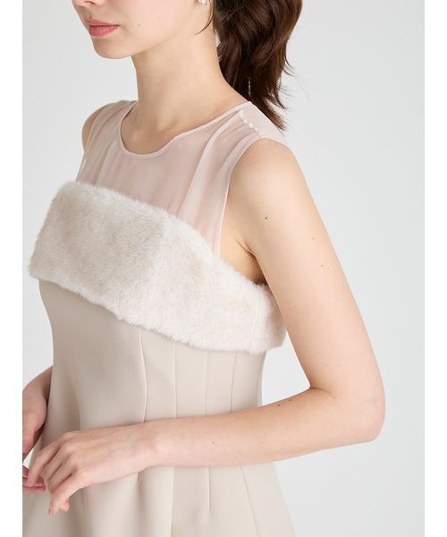 CELFORD（セルフォード）の「【HANAE MORI×CELFORDコラボ】ファードッキングフィット＆フレアドレス（ドレス・レディース・ブラック/サックスブルー/ライトベージュ・36/38）」の9枚目の写真