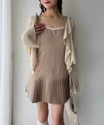 one after another NICE CLAUP | サイズ展開あり/裾プリーツキャミワンピース(ワンピース)