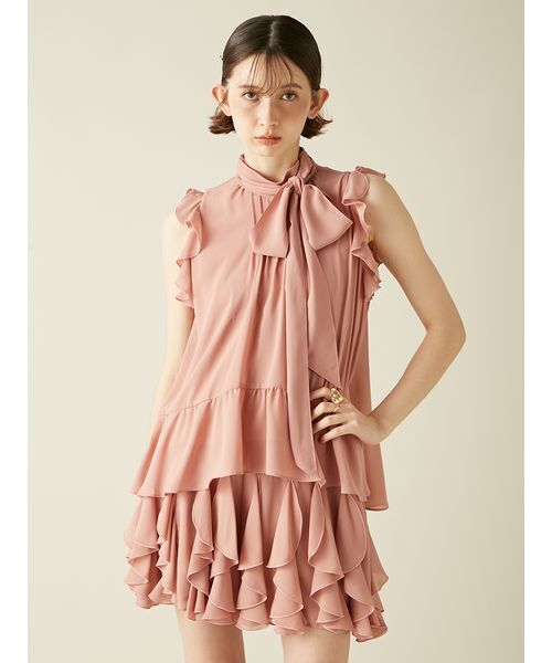 ドレープフリルセットアップ（ワンピース）｜LILY BROWN（リリー