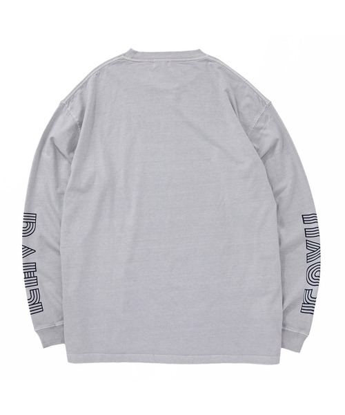 KAVU(カブー)の「KAVU/カブー Sleeve Print L/S Tee/スリーブプリント(Tシャツ/カットソー・メンズ・ライトグレー/ネイビー/イエロー・LARGE/MEDIUM/X-LARGE)」の4枚目の写真
