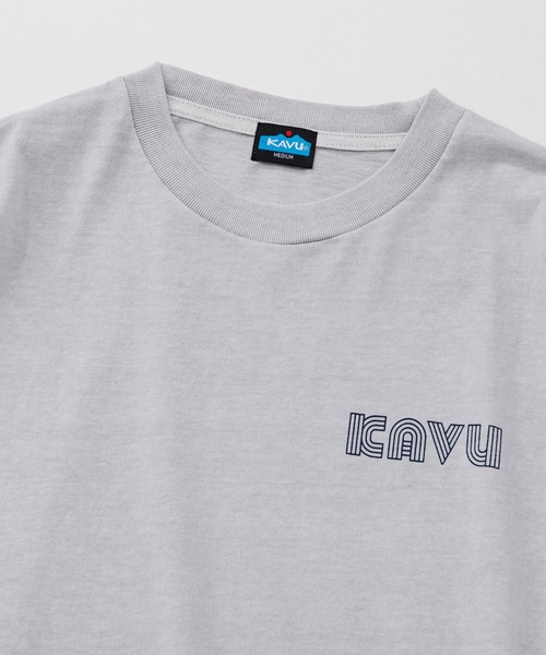 KAVU(カブー)の「KAVU/カブー Sleeve Print L/S Tee/スリーブプリント(Tシャツ/カットソー・メンズ・ライトグレー/ネイビー/イエロー・LARGE/MEDIUM/X-LARGE)」の5枚目の写真