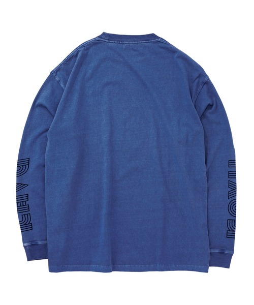 KAVU(カブー)の「KAVU/カブー Sleeve Print L/S Tee/スリーブプリント(Tシャツ/カットソー・メンズ・ライトグレー/ネイビー/イエロー・LARGE/MEDIUM/X-LARGE)」の7枚目の写真