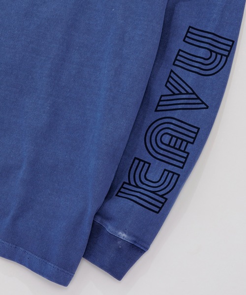KAVU(カブー)の「KAVU/カブー Sleeve Print L/S Tee/スリーブプリント(Tシャツ/カットソー・メンズ・ライトグレー/ネイビー/イエロー・LARGE/MEDIUM/X-LARGE)」の9枚目の写真