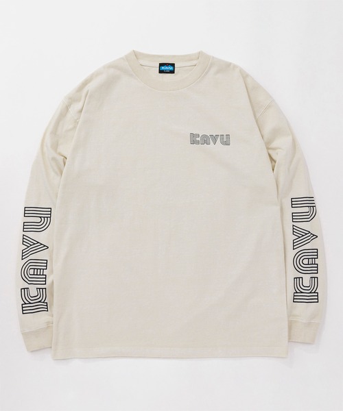 KAVU(カブー)の「KAVU/カブー Sleeve Print L/S Tee/スリーブプリント(Tシャツ/カットソー・メンズ・ライトグレー/ネイビー/イエロー・LARGE/MEDIUM/X-LARGE)」の11枚目の写真